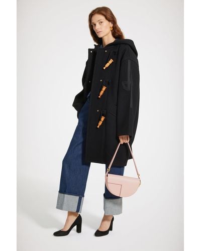 Patou Cashmere And Wool Blend Duffle Coat - Blue