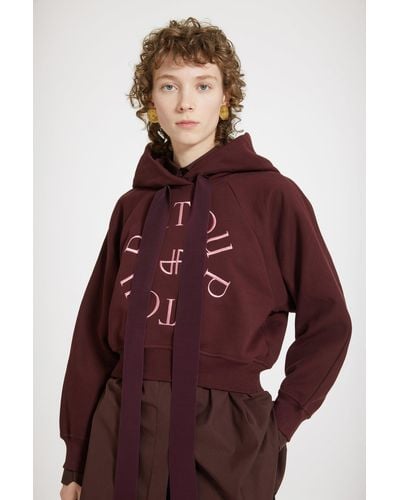 Patou Medallion Hoodie In Organic Cotton - Red