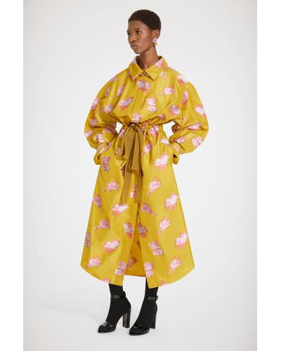 Patou Two-part Dress In Embellished Faille - Yellow