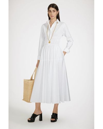 Patou Robe chemise longue en coton éco-responsable - Blanc