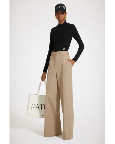 Patou Iconic Long Trousers - Natural