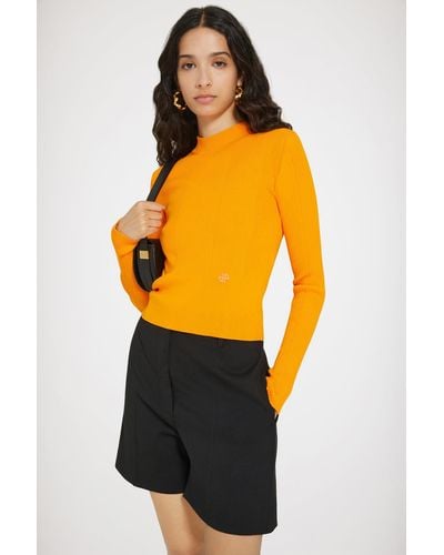 Patou Shorts aus technischer Wolle - Orange