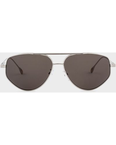 Paul Smith Silver 'drake' Sunglasses - Gray