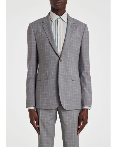 Paul Smith Mens Slim Fit 2 Button Suit - Gray