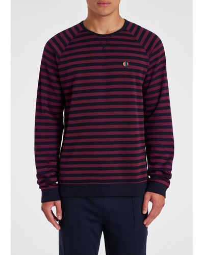 Paul Smith Men Top Ls Dale Stripe - Purple