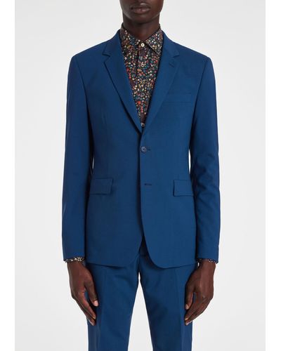 Paul Smith Mens Tailored Fit 2 Button Suit - Blue