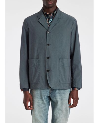 Paul Smith Mens Casual Fit 4 Btn Jacket - Blue