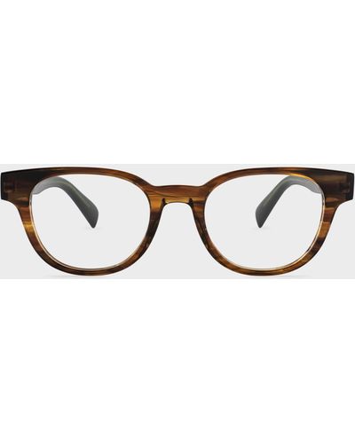 Paul Smith Striped Brown 'haydon' Spectacles