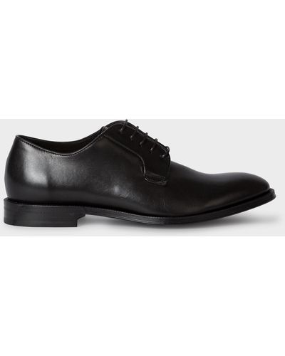 Paul Smith Black Leather 'chester' Flexible Travel Shoes