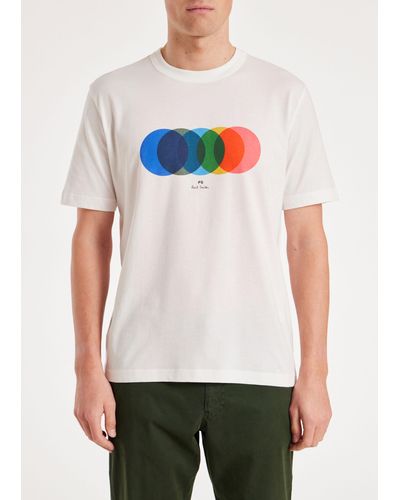 Paul Smith Mens Ss Tshirt Circles - White