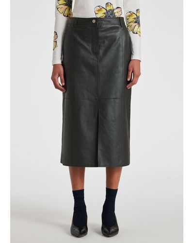 Paul Smith Womens Skirt Leather - Black