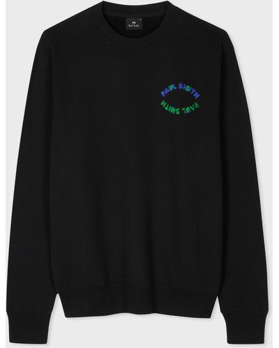 PS by Paul Smith Mens Cn Sweatshirt Ps Oval - Black