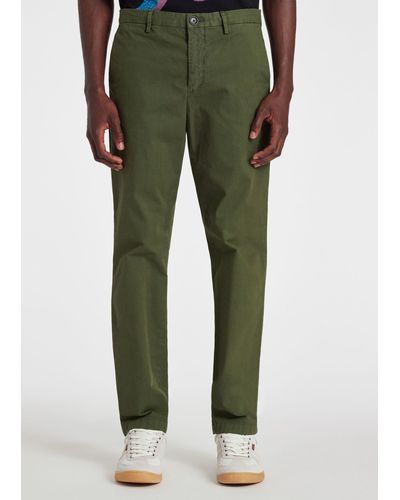 Paul Smith Mens Mid Fit Clean Chino - Green