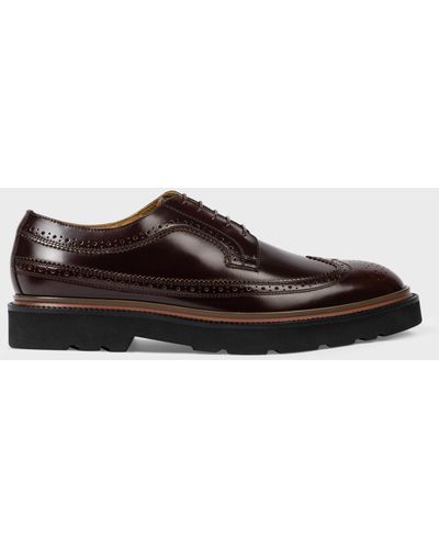 Paul Smith Dark Burgundy Leather 'count' Brogues - Brown