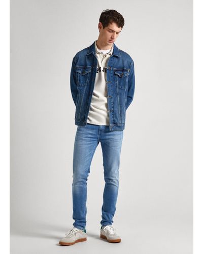 Pepe Jeans Jeans fit skinny y tiro regular - finsbury - Azul