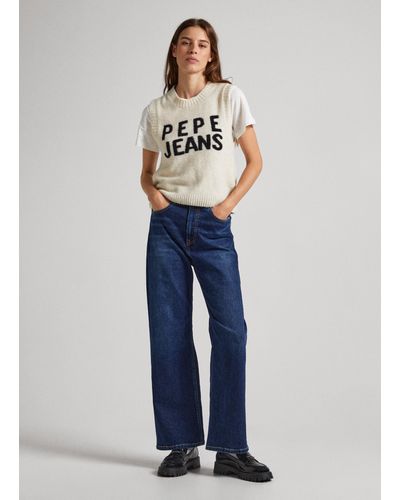 Pepe Jeans Jeans lexa sky fit ancho tiro alto - Azul