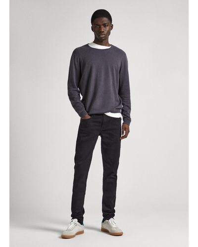 Pepe Jeans Jean coupe skinny taille basse - finsbury - Blanc