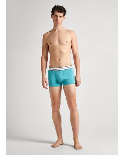 Pepe Jeans Confezione da 3 boxer in cotone - Blu