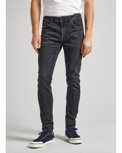 Pepe Jeans Jean coupe skinny taille normale - finsbury - Bleu
