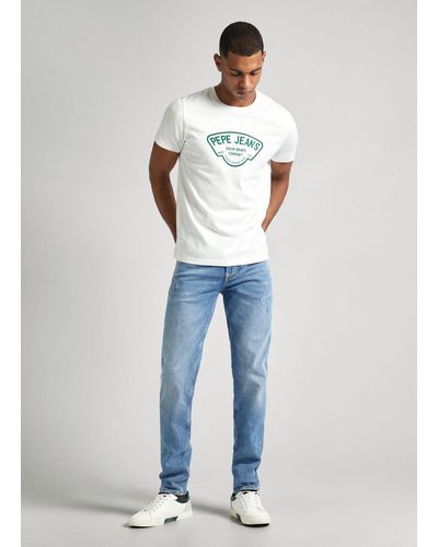 Pepe Jeans Jeans slim fit e vita regular - hatch - Blu