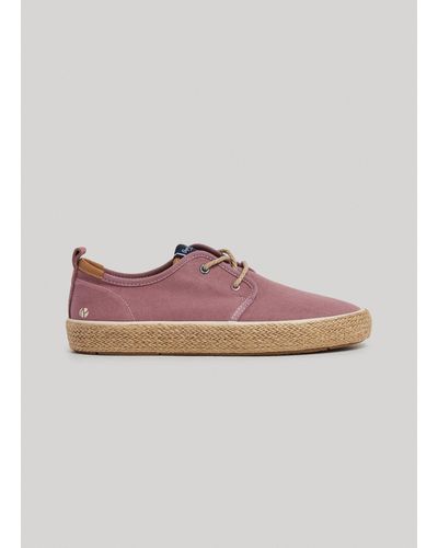 Pepe Jeans Zapatillas blucher en algodón - Rosa