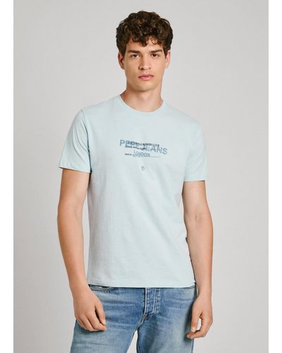 Pepe Jeans T-shirt bedruckt slim fit - Weiß
