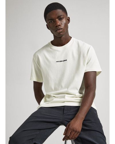 Pepe Jeans T-shirt rückseite bedruckt relaxed fit - Weiß