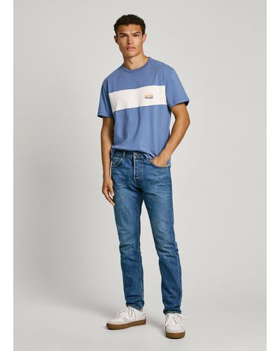 Pepe Jeans Jeans tapered fit regular waist - callen - Blau