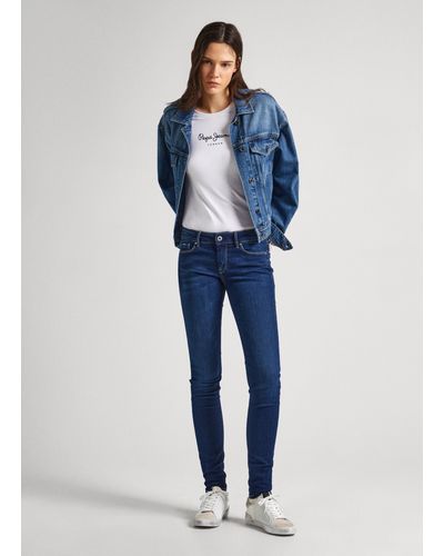 Pepe Jeans Jeans skinny fit mid waist - Blau