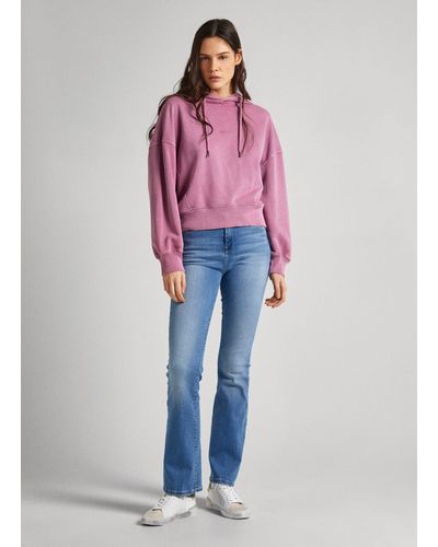 Pepe Jeans Jean coupe bootcut taille haute - dion flare - Rose