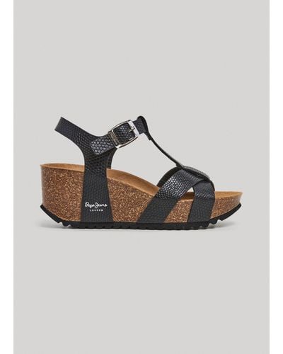 Pepe Jeans Sandales à brides croisées - Noir