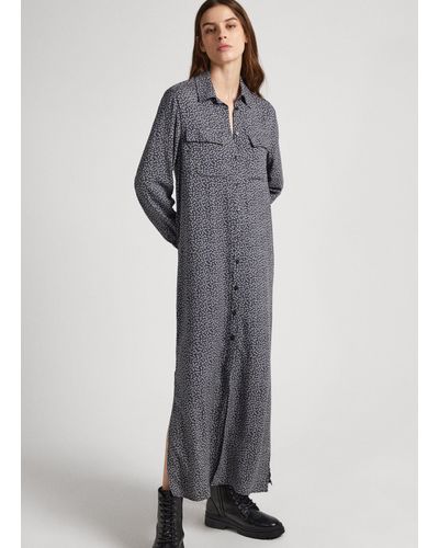 Damen-Kleider von Pepe Jeans in Grau | Lyst DE