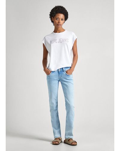 Pepe Jeans Jeans slim fit low waist - gen - Blau
