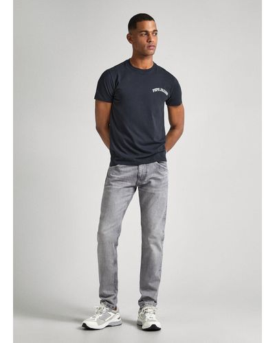 Pepe Jeans Jean coupe tapered taille normale - spike - Bleu