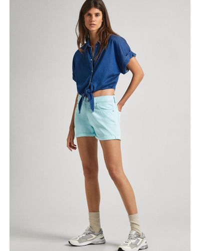 Pepe Jeans Shorts denim straight fit - Blau