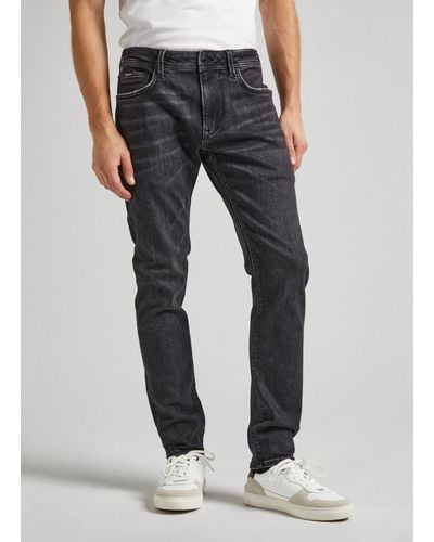 Pepe Jeans Jean coupe tapered taille normale - stanley - Neutre
