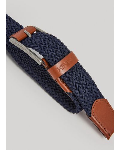 Pepe Jeans Cinturón en tejido combinado - Azul