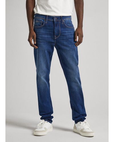 Pepe Jeans Jean coupe skinny taille normale - finsbury - Bleu