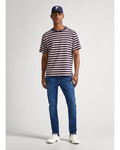 Pepe Jeans Jeans skinny fit a vita regular - finsbury - Blu