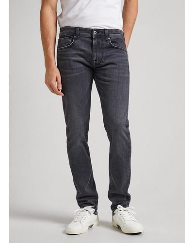 Pepe Jeans Jean coupe slim taille normale - track - Bleu