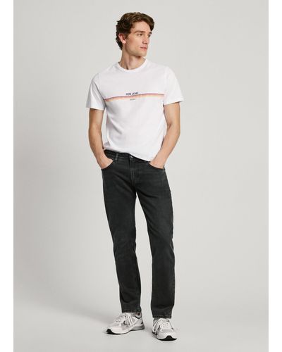 Pepe Jeans Jeans straight fit regular waist - cash - Weiß