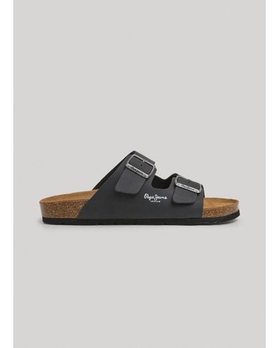 Pepe Jeans Sandalen mit doppelschnalle - Schwarz