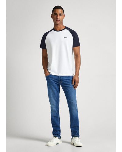 Pepe Jeans Jean coupe tapered taille normale - spike - Bleu
