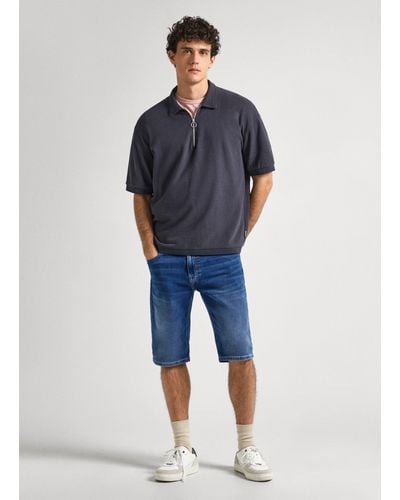 Pepe Jeans Shorts denim slim fit - Blau