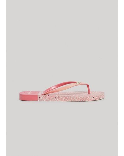 Pepe Jeans Flip-flops blumen-design - Pink