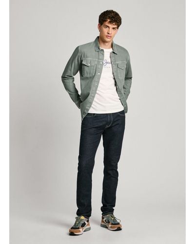 Pepe Jeans Jeans tapered fit regular waist - stanley - Weiß