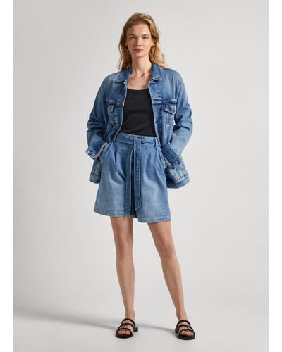 Pepe Jeans Shorts denim fit relaxed - Azul