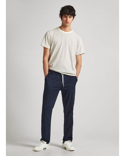 Pepe Jeans Pantalón cintura elástica fit slim - Azul