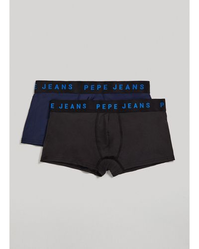 Pepe Jeans Confezione da 2 boxer stampa logo - Blu