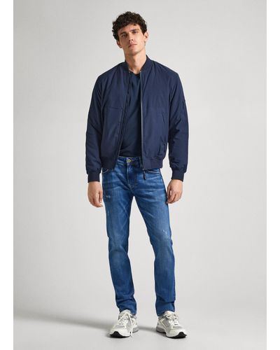 Pepe Jeans Jeans slim fit e vita regular - hatch - Blu